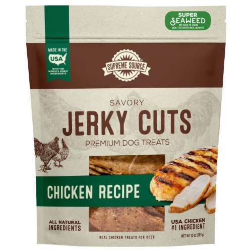 Supreme Source® Savory Jerky Cuts Chicken Premium Dog Treats Perspective: front