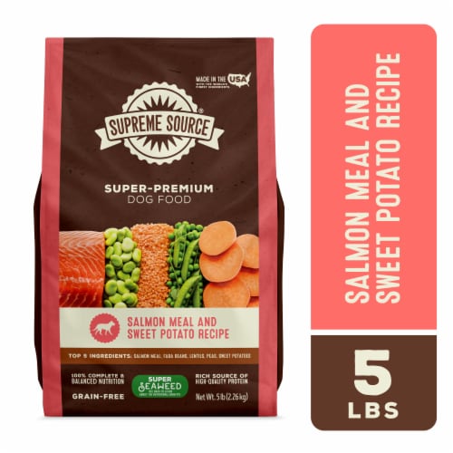 Supreme Source Grain-Free Super-Premium Salmon Meal and Sweet Potato Recipe Dog Food Perspective: front