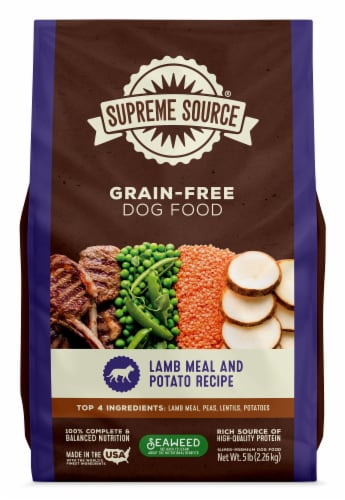 Supreme Source Grain-Free Super-Premium Lamb Meal and Potato Recipe Dog Food 5 lb Perspective: front