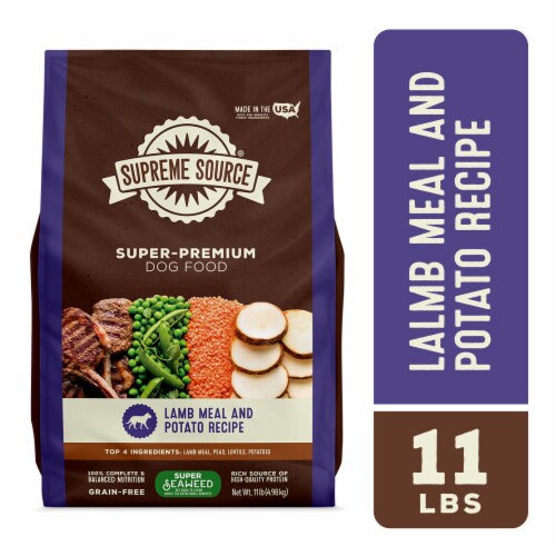 Supreme Source Grain-Free Super-Premium Lamb Meal and Potato Recipe Dog Food 11 lb Perspective: front