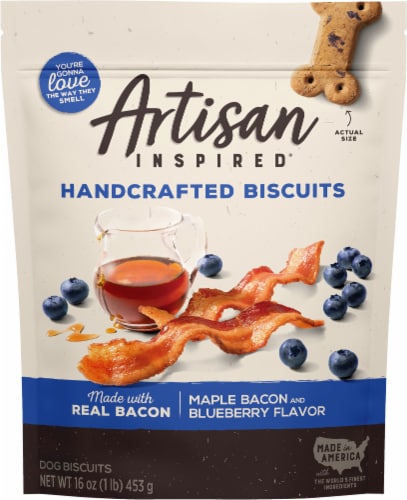 Artisan Inspired Maple Bacon Blueberry Flavor Dog Biscuits 16 oz Mariano s