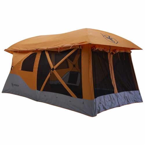 Gazelle T4 Plus 8 Person Portable Pop Up Camping Hub Tent w Screen Room Orange 1 Piece Gerbes Super Markets