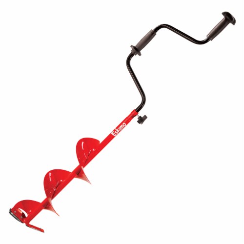 Eskimo Dual Flat Blade Ice Fishing Hand Auger with Blade Protector - Red, 1  ct - Fry's Food Stores