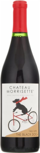 Chateau Morrisette The Black Dog Red Semi-Dry Virginia Red Wine Perspective: front