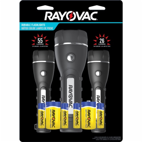 Rayovac 55 Lumens Battery Powered LED Flashlight Multipack Perspective: front
