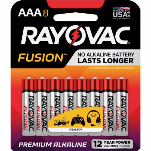 Rayovac Fusion AAA Batteries (8 Pack) Triple A Alkaline Batteries, 8 pk