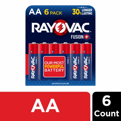 Rayovac Fusion Alkaline AA Batteries - 6 Pack Perspective: front