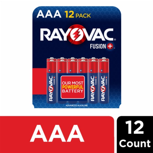 Rayovac Fusion AAA Batteries , Triple A Alkaline Batteries Perspective: front