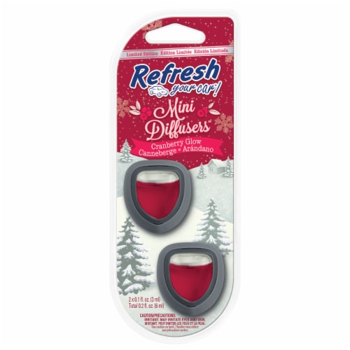 Refresh Your Car!® Mini Diffusers Cranberry Glow Auto Air Freshener Perspective: front