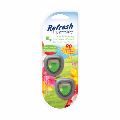 Refresh Your Car!® Fresh Spring Air Odor Eliminating Car Air Freshener -  Green, 2 ct - Fry's Food Stores