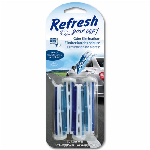 Refresh Your Car New Car Scent Contour Vent Stick Air Freshener: 4 Pack, RVR205-4AME