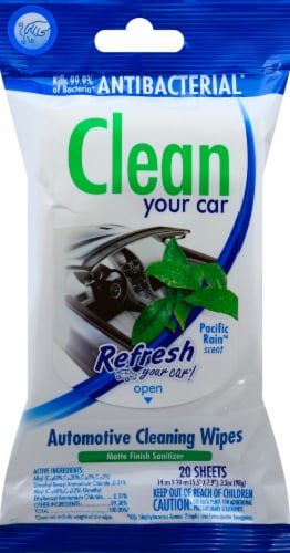 Refresh Your Car!® Pacific Rain Scent™ Automotive Cleaning Wipes Perspective: front