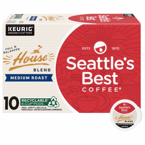 Seattle s Best Coffee House Blend Medium Roast K Cup Coffee Pods 10 ct Harris Teeter