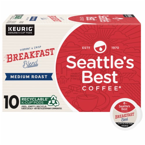Seattle’s Best Coffee Breakfast Blend Medium Roast K-Cup Coffee Pods Perspective: front