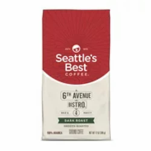 Seattle’s Best Coffee 6th Ave Bistro Dark Roast Ground Coffee Perspective: front