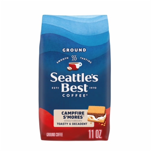 Seattle’s Best Coffee Campfire S'mores Flavored Roast Ground Coffee Perspective: front