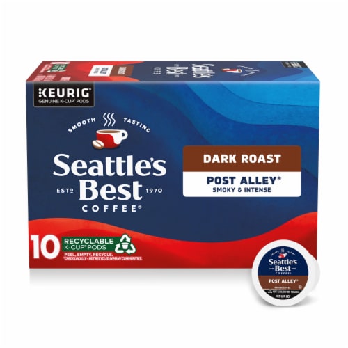 Seattle’s Best Coffee Post Alley Dark Roast K-Cup Coffee Pods Perspective: front