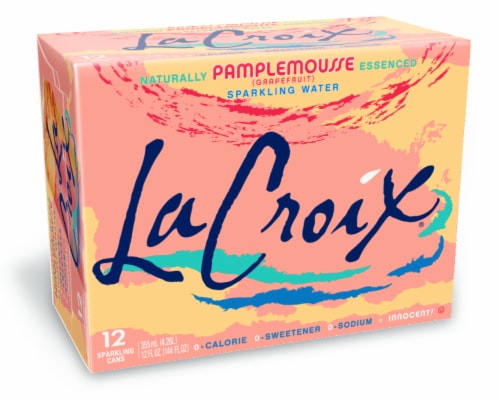LaCroix® Grapefruit Flavored Sparkling Water Cans Perspective: front