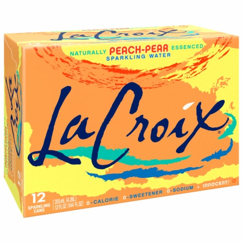 LaCroix Sparkling Water, Peach-Pear, 12 Fl Oz, Pack of 12 Perspective: front