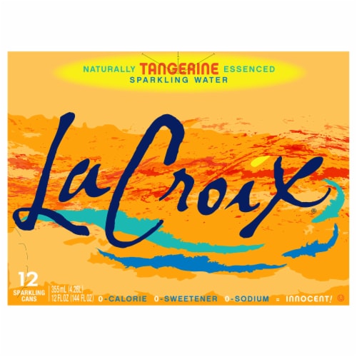 LaCroix® Tangerine Flavored Sparkling Water Cans Perspective: front