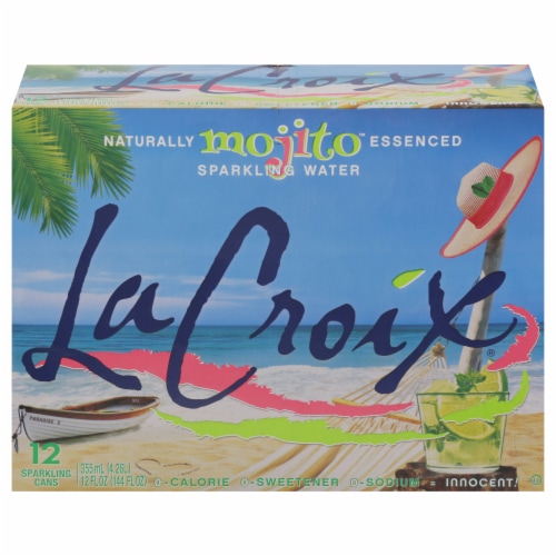 LaCroix Sparkling Water, Mojito, 12 Fl Oz, Pack of 12 Perspective: front