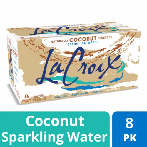 LaCroix Coconut Sparkling Water Perspective: front