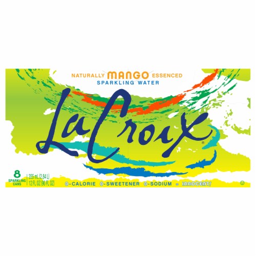 LaCroix® Mango Flavored Sparkling Water Cans Perspective: front