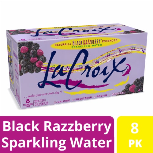 LaCroix® Black Razzberry Flavored Sparkling Water Cans Perspective: front