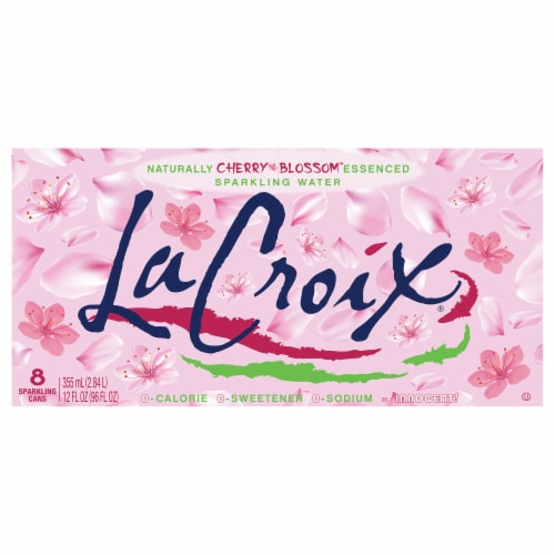 LaCroix® Cherry Blossom Naturally Essenced Flavored Sparkling Water Cans Perspective: front