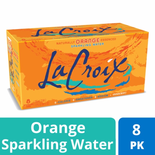 LaCroix® Orange Flavored Sparkling Water Cans Perspective: front