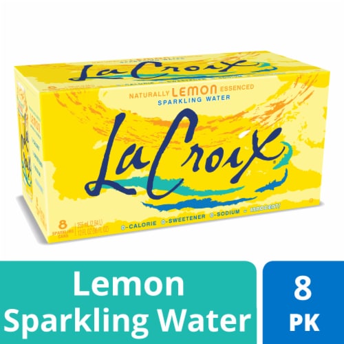 LaCroix® Lemon Flavored Sparkling Water Cans Perspective: front