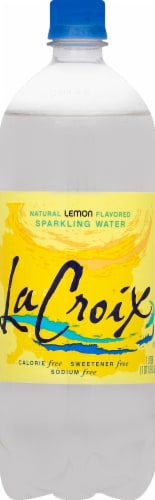 LaCroix Lemon Flavored Sparkling Bottled Water Perspective: front
