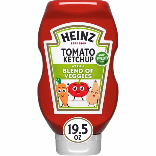 Heinz Tomato Ketchup with a Blend of Veggies Perspective: front