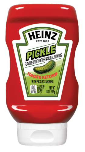 Heinz Pickle Flavored Ketchup Perspective: front