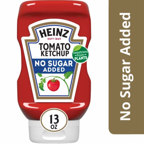 Heinz Tomato Ketchup with No Sugar Added Perspective: front