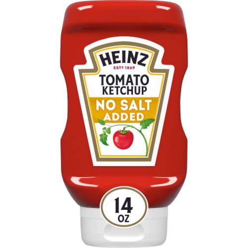 Heinz Tomato Ketchup with No Salt Added Perspective: front