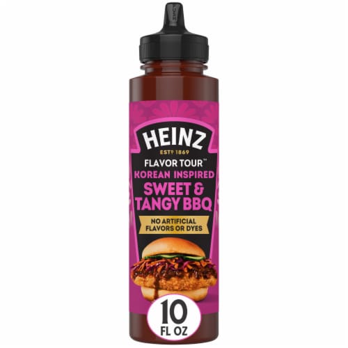 Heinz Flavor Tour Korean Inspired Sweet & Tangy BBQ Sauce, Bottle Perspective: front