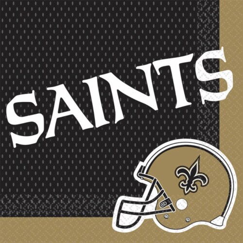 Amscan 239703 New Orleans Saints Lunch Napkins - 16 Piece Perspective: front