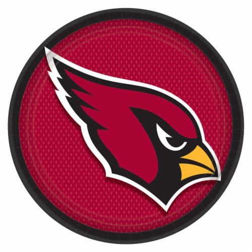 Amscan Arizona Cardinals Round Plates Perspective: front