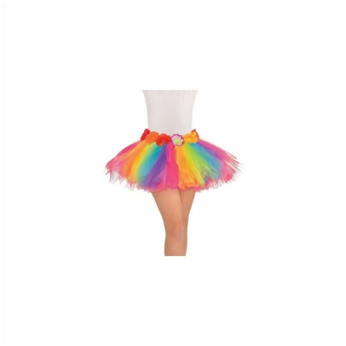 Amscan 393949 Child Hibiscus Rainbow Hula Tutu - Pack of 3 Perspective: front