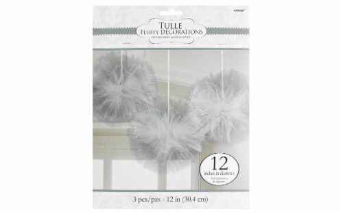 Amscan Deco Fluffy Tulle Silver Perspective: front