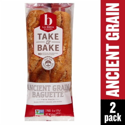 La Brea Bakery Take & Bake Twin Pack Ancient Grain Baguette Perspective: front