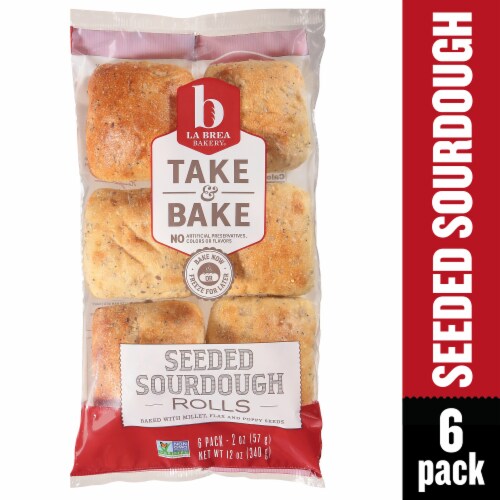 La Brea Bakery Take & Bake Seeded Sourdough Sourdough Rolls Perspective: front