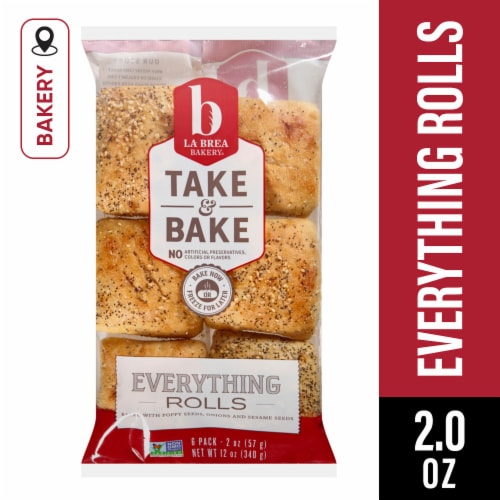 La Brea Bakery Take & Bake Everything Rolls Perspective: front