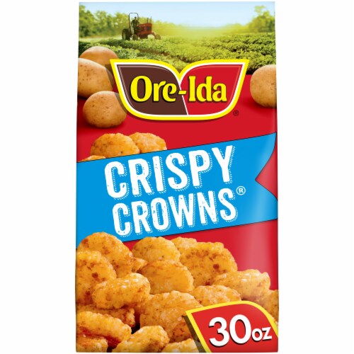 Ore-Ida Golden Crispy Crowns Seasoned Shredded Frozen Potatoes Perspective: front