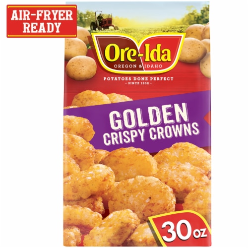 Ore-Ida Golden Crispy Crowns Seasoned Shredded Frozen Potatoes Perspective: front