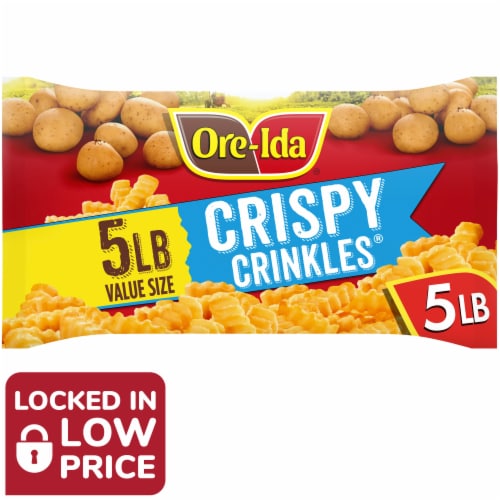 Ore-Ida Crispy Crinkles French Fried Potatoes Value Size, Bag Perspective: front