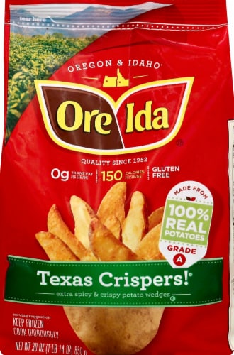 Ore-Ida Texas Crispers! Extra Spicy & Crispy Potato Wedges Perspective: front