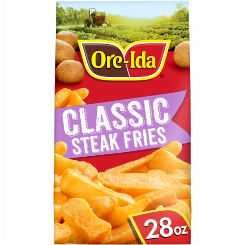 Ore-Ida Classic Thick Cut Steak French Fries French Fried Potatoes Perspective: front
