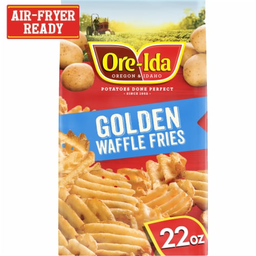Ore-Ida Extra Crispy Waffle Fries, French Fried Potatoes, Bag Perspective: front